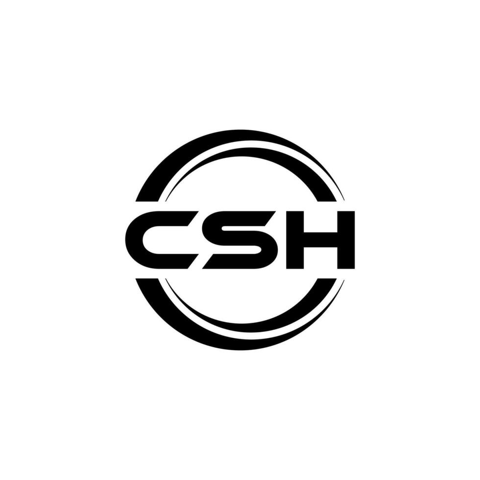 csh logo diseño, inspiración para un único identidad. moderno elegancia y creativo diseño. filigrana tu éxito con el sorprendentes esta logo. vector