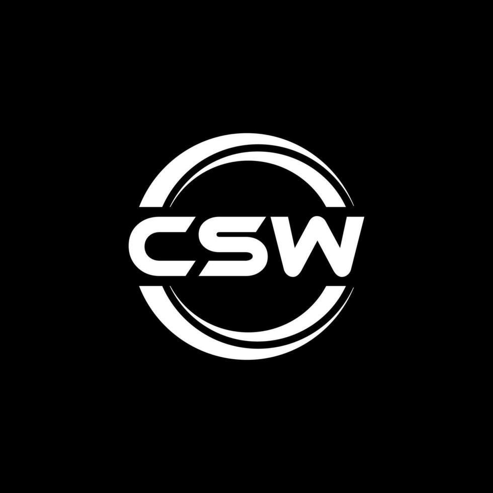 CSW Logo Design, Inspiration for a Unique Identity. Modern Elegance and Creative Design. Watermark Your Success with the Striking this Logo. vector