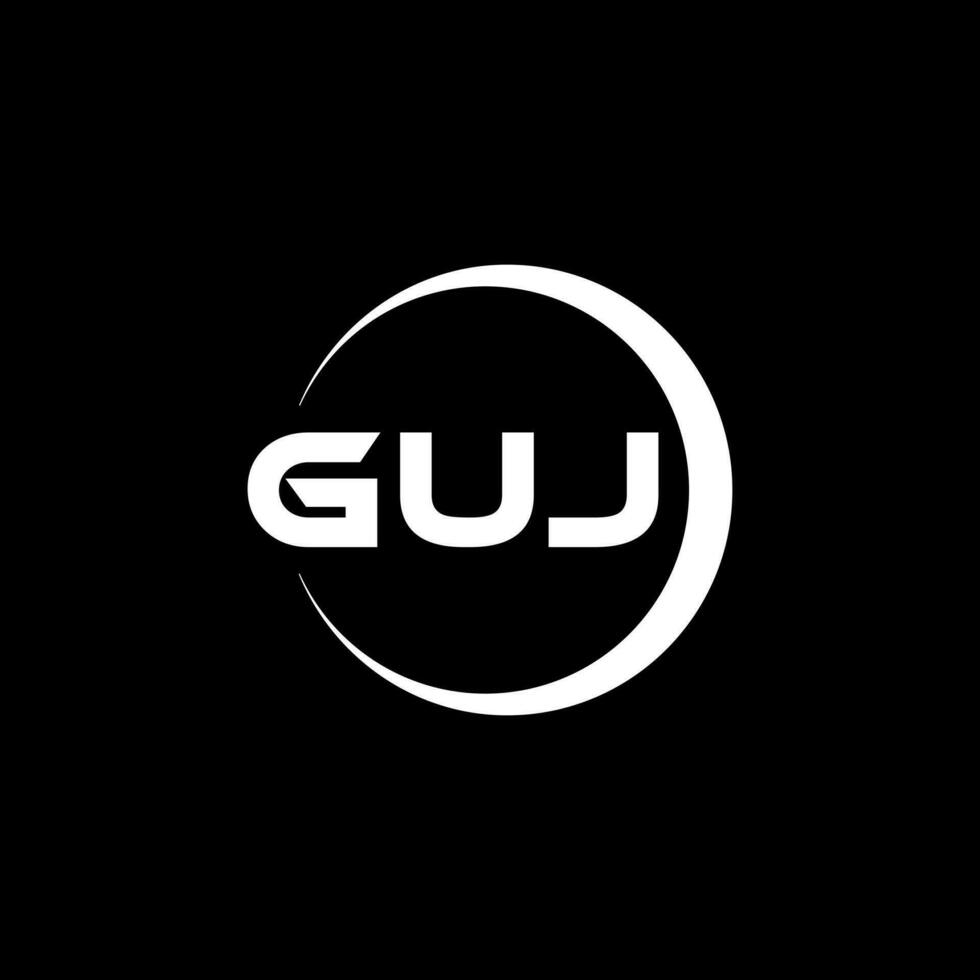 GUJ Logo Design, Inspiration for a Unique Identity. Modern Elegance and Creative Design. Watermark Your Success with the Striking this Logo. vector