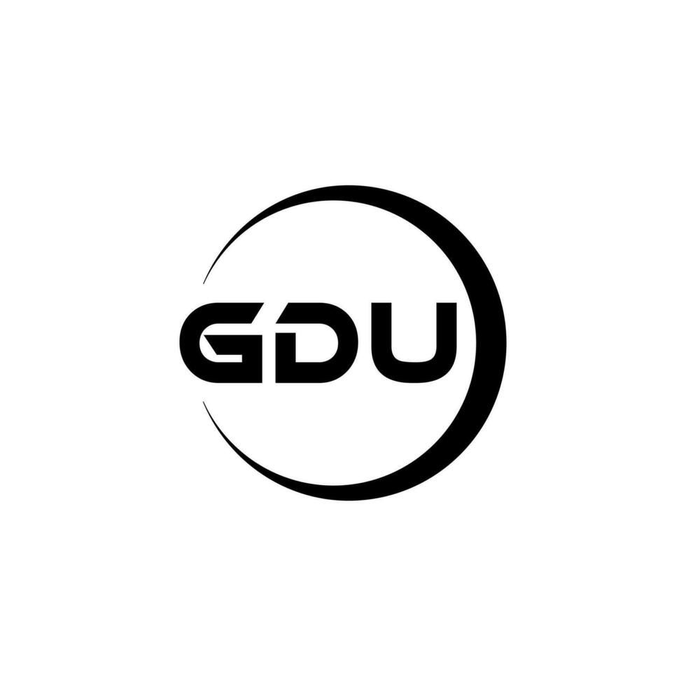 gdu logo diseño, inspiración para un único identidad. moderno elegancia y creativo diseño. filigrana tu éxito con el sorprendentes esta logo. vector