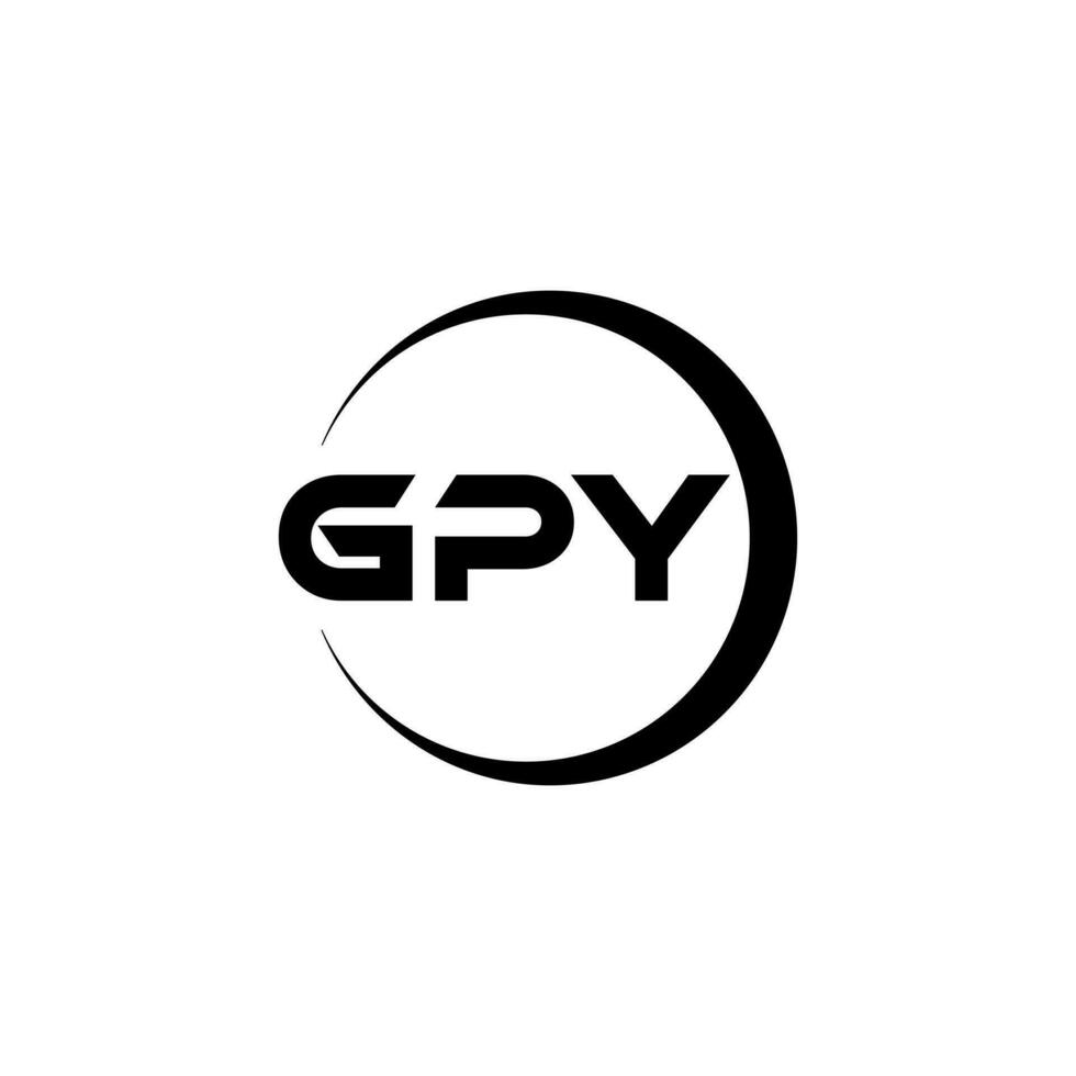 gpy logo diseño, inspiración para un único identidad. moderno elegancia y creativo diseño. filigrana tu éxito con el sorprendentes esta logo. vector