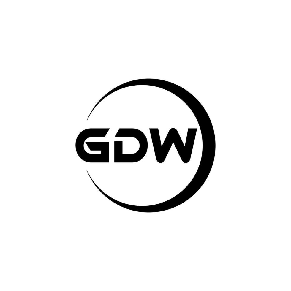 gdw logo diseño, inspiración para un único identidad. moderno elegancia y creativo diseño. filigrana tu éxito con el sorprendentes esta logo. vector