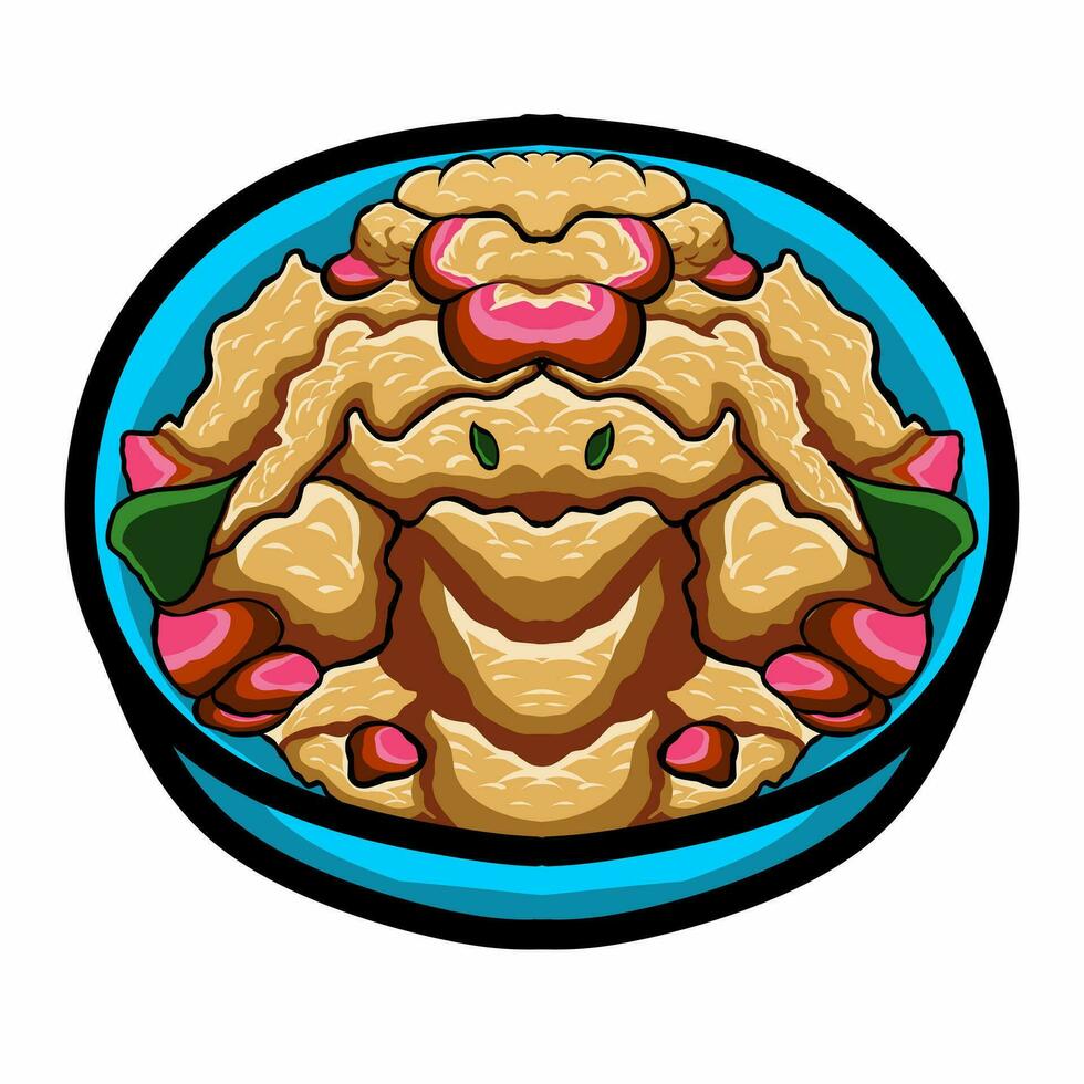 illustration of a Brazilian food called farofa vector