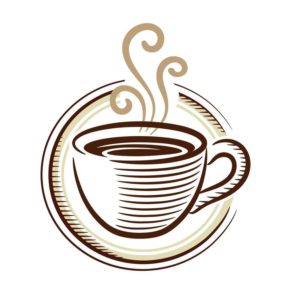 café logo - café tienda logo - mínimo logo diseño vector