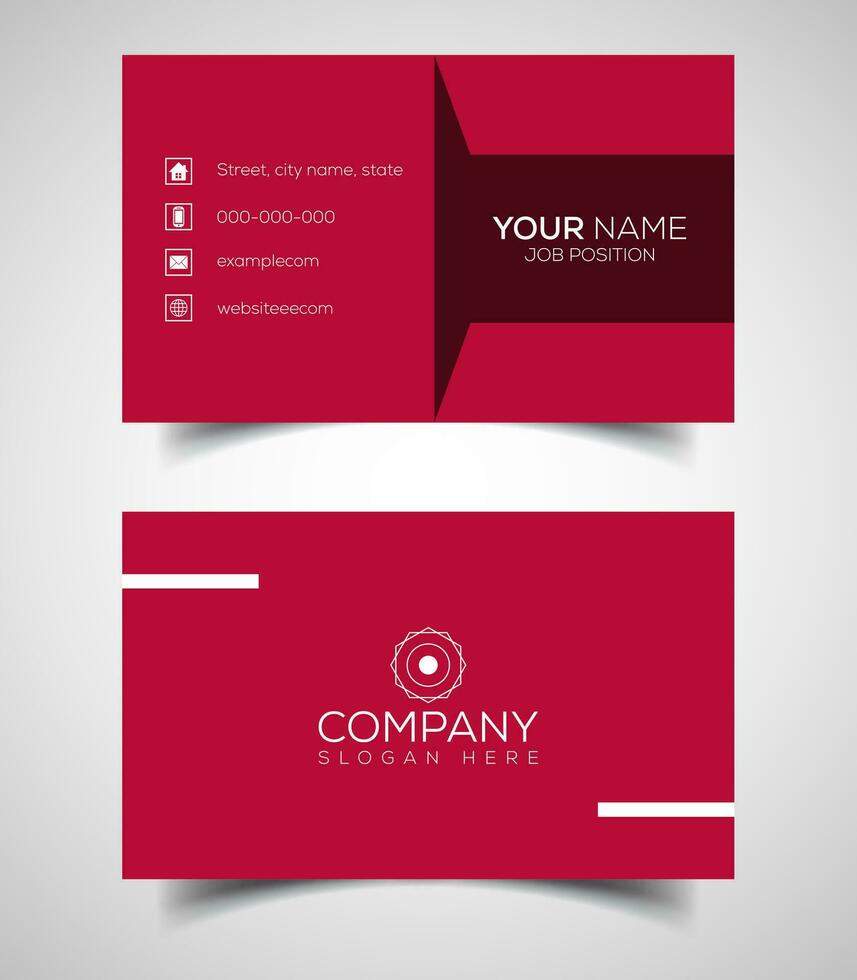 Double-sided creative and modern business card template. Vector illustration