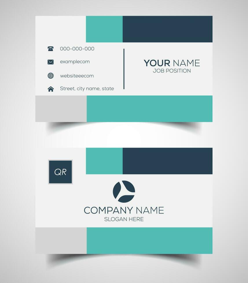 Double-sided creative and modern business card template. Vector illustration