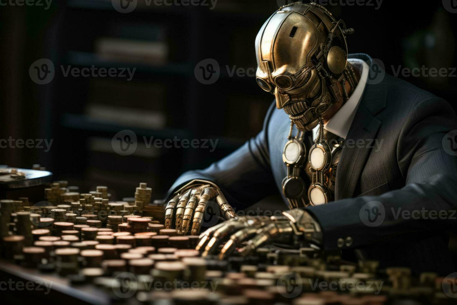 A financial analyst using AI to make investment decisions the concept of AI for business photo