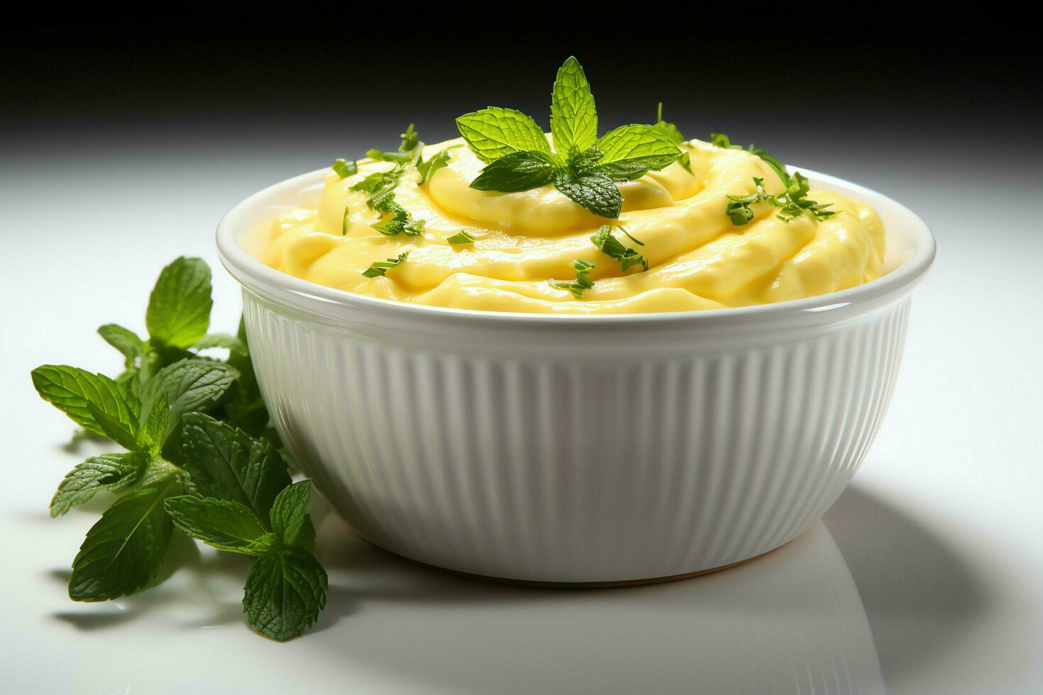 A delicious corn soup food with vegetables in a bowl. Winter food and high protein soup meal concept by AI Generated photo