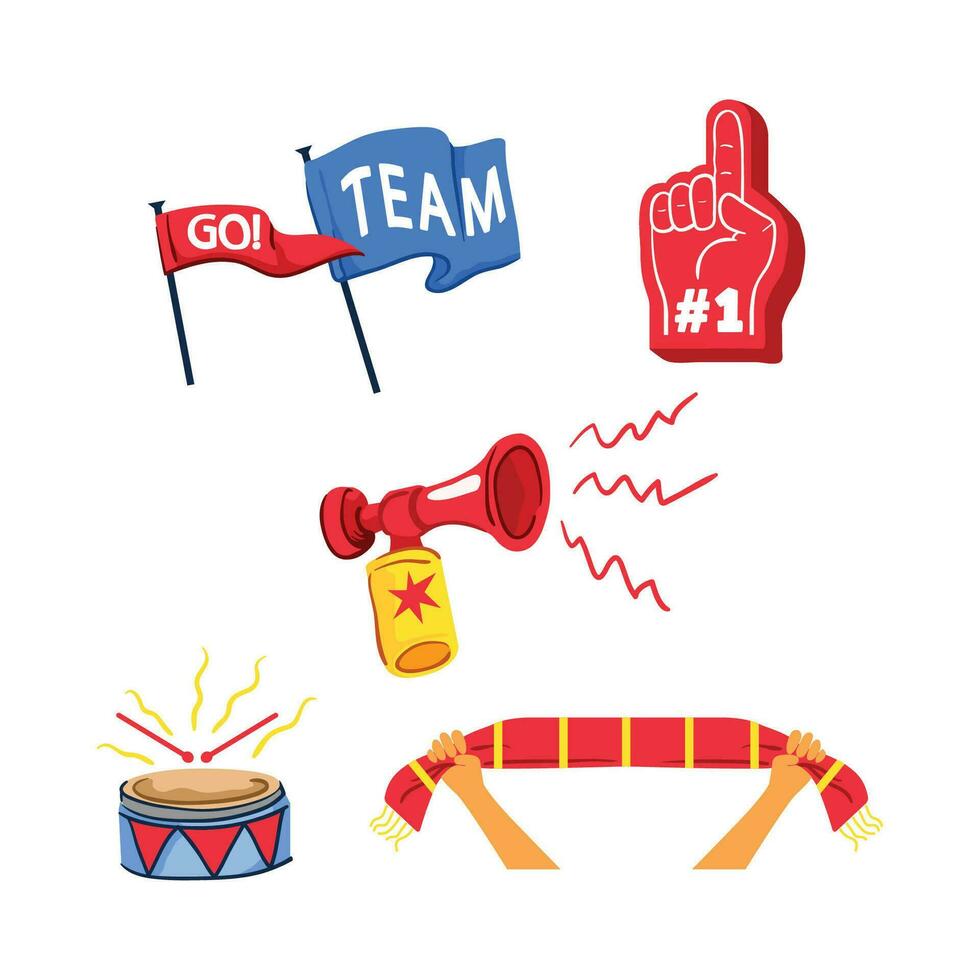 Sport Supporter Stuff Graphic Collection vector