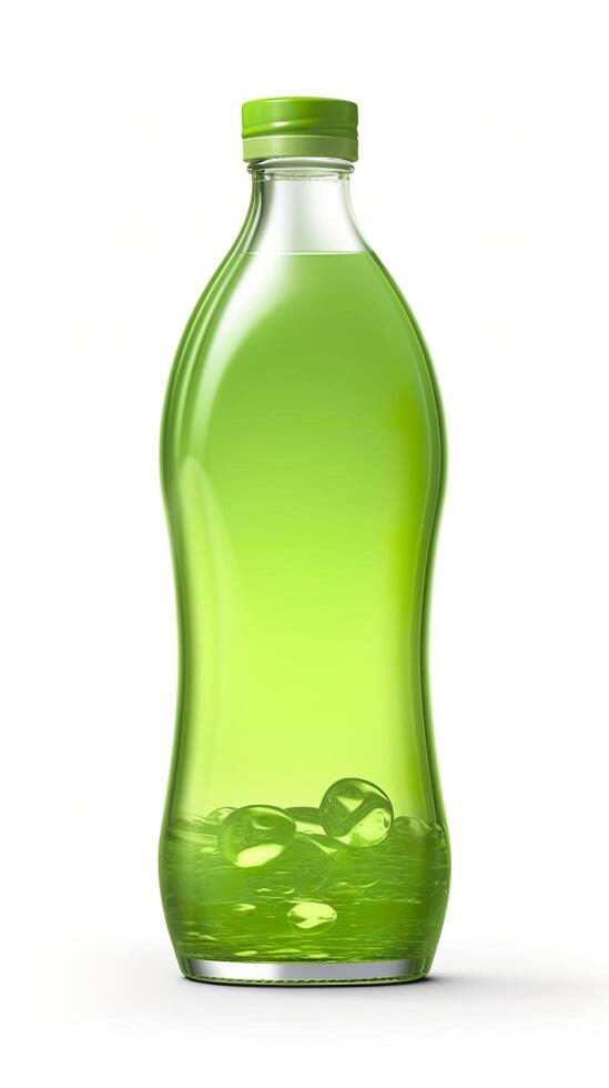 jalea verde, 3d representación, sólido color botella. ai generativo foto