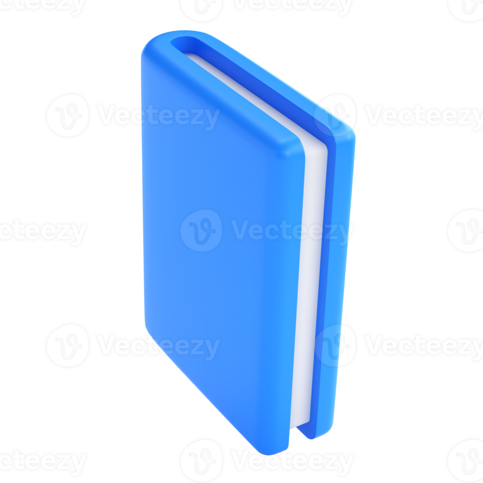3d violet cute empty notepad book stationery for school isolated transparent png. Simple render illustration. Design element for posters, banners, calendar and greeting card png