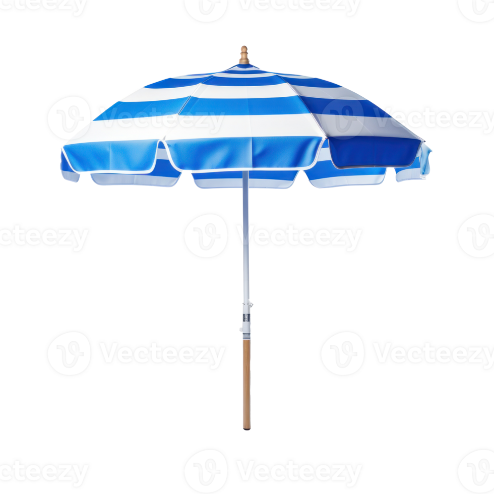 Striped beach umbrella 26593336 PNG