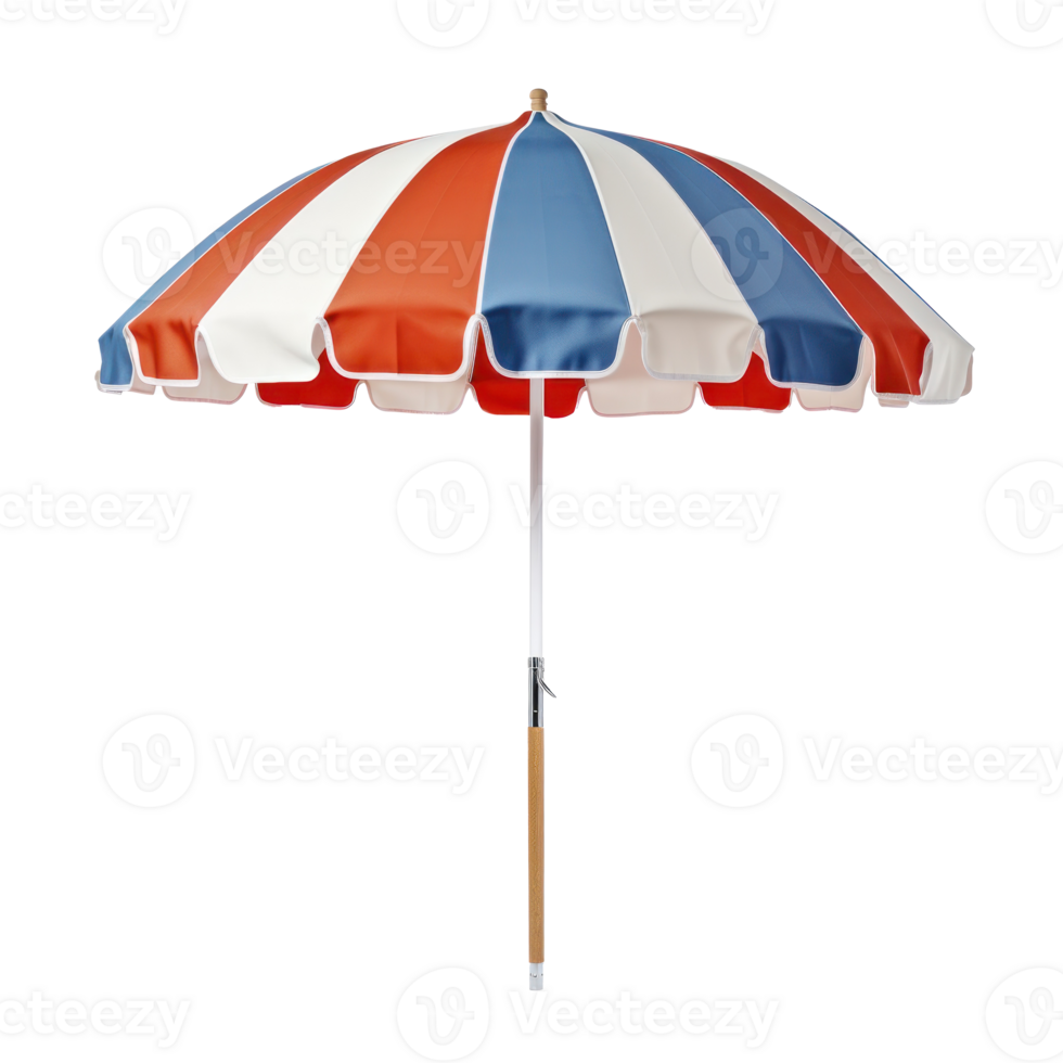 Striped beach umbrella png