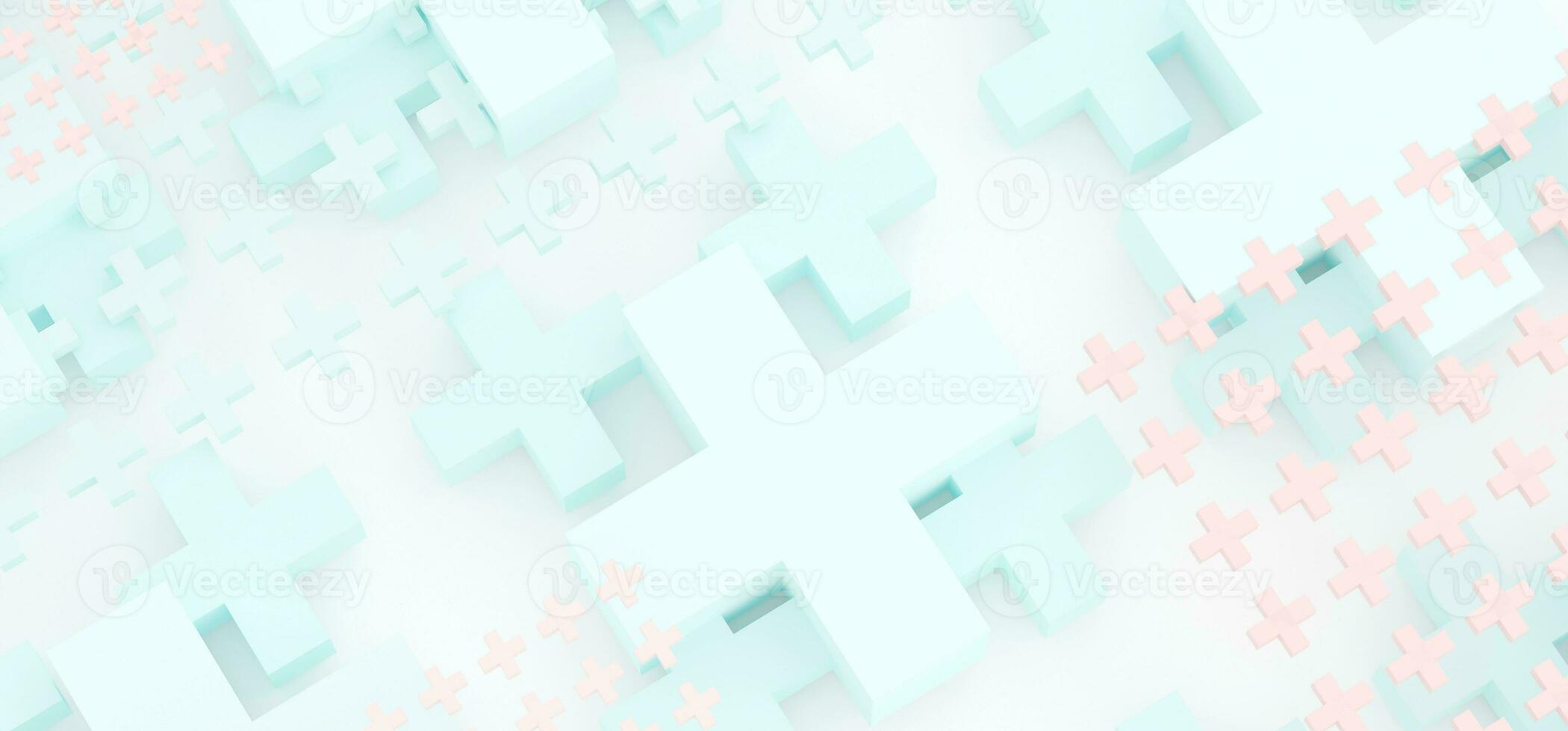 pastel color abstract geometric background Geometric background in flat style 3D illustration photo