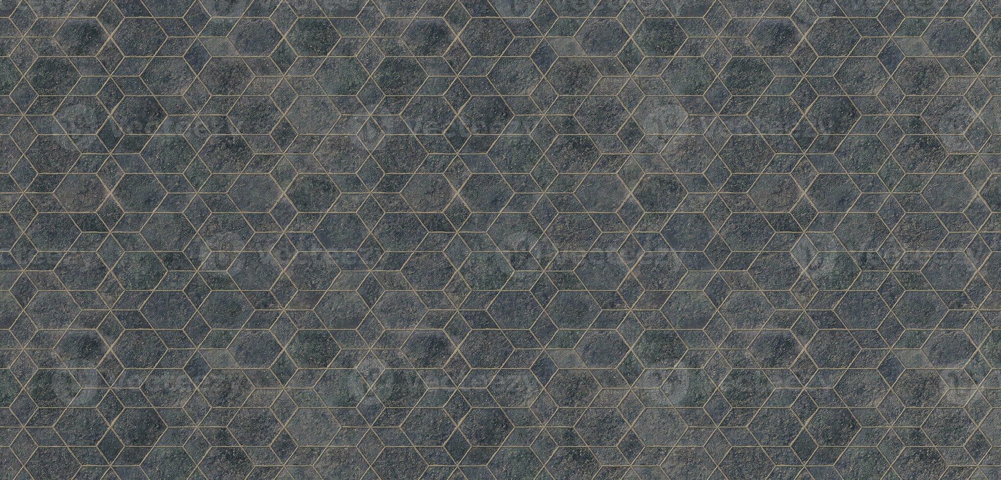 background texture old stone floor stone block old pattern stripe 3d illustration photo