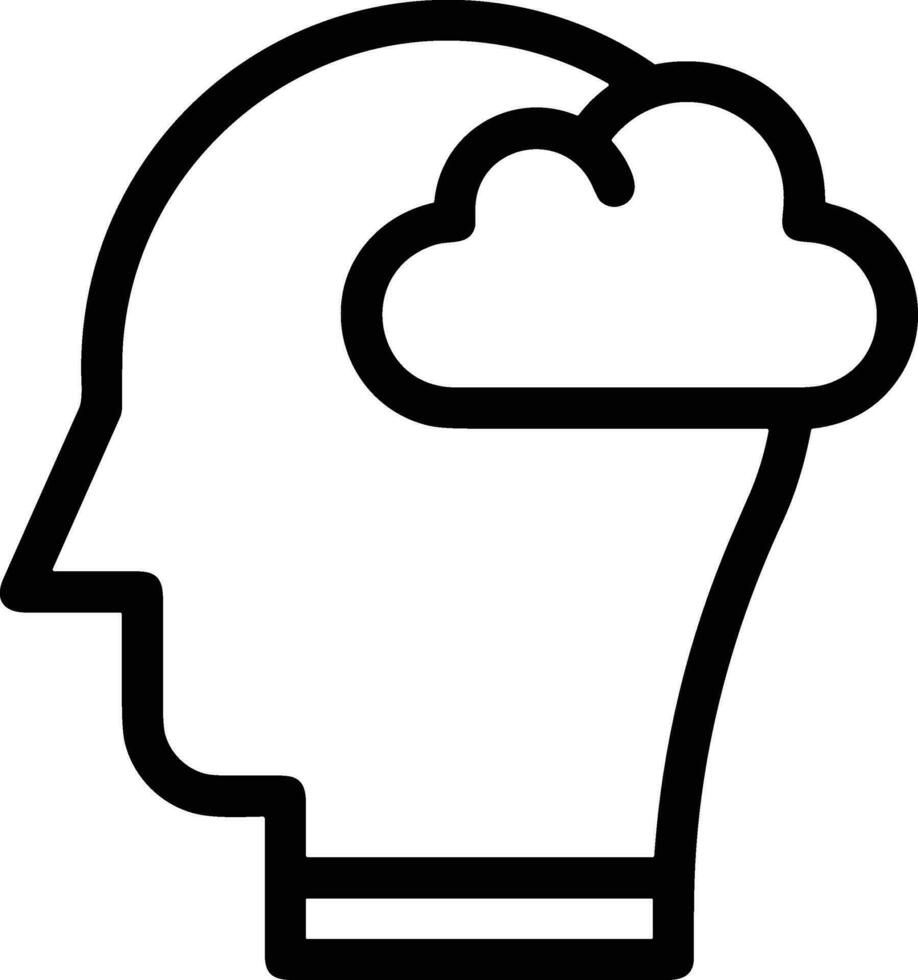 Brain idea symbol icon vector image. Illustration of the creative intelligence think design image. EPS 10