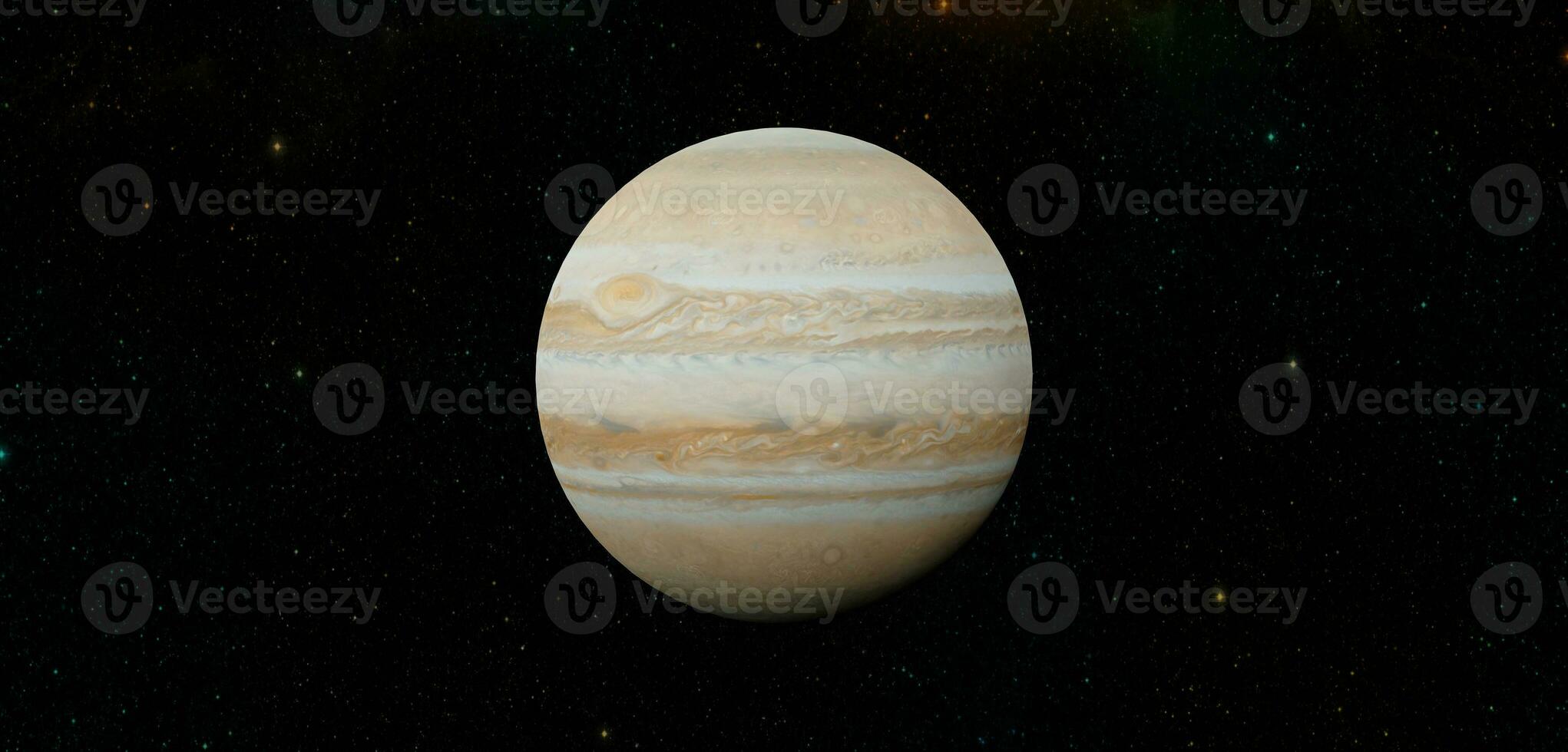Jupiter the surface of the stars cosmic background planet 3d illustration photo