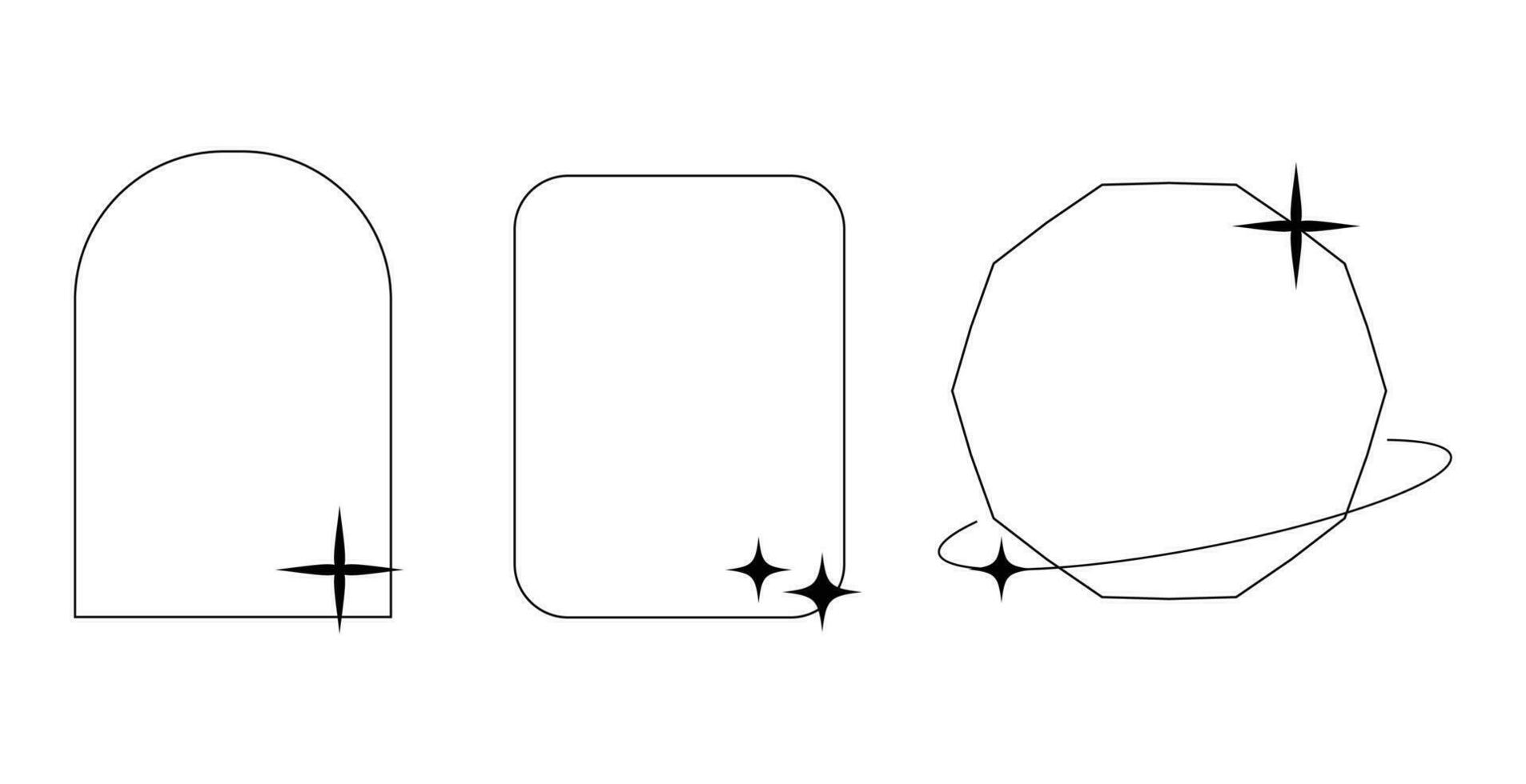 minimalista marco línea con circulo para elemento vector