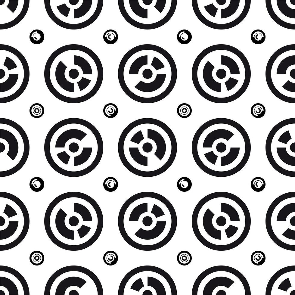 Abstract black and white geometry shape seamless pattern background, Vector