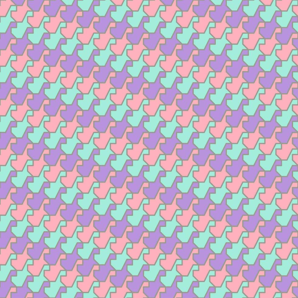 Seamless pattern abstract shape of a Duck in pink, green, and purple pastel color, Vector for fabric, wrapping, wallpaper, textile