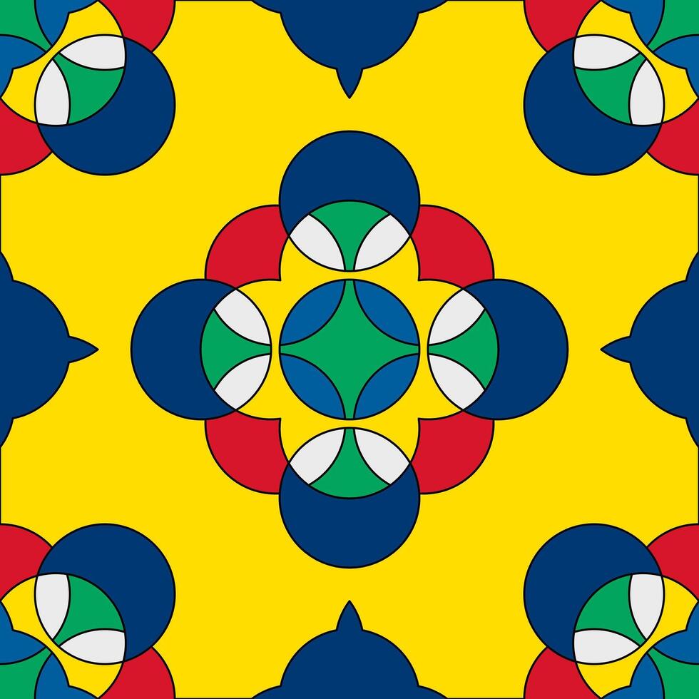 Abstract vivid Geometric shape seamless pattern background, Vector