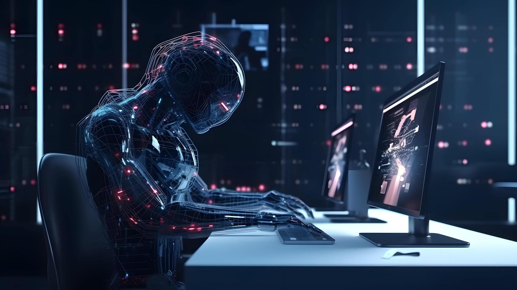 AI stealing our jobs, AI job interview. photo