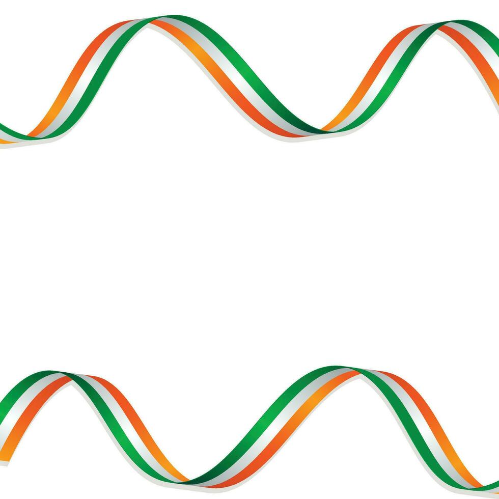 India wave flag ribbon or banner with flag of India 26593905 Vector Art ...