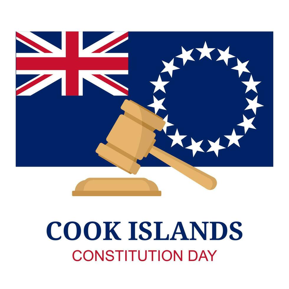 Vector Graphic of Cook Islands constitution day