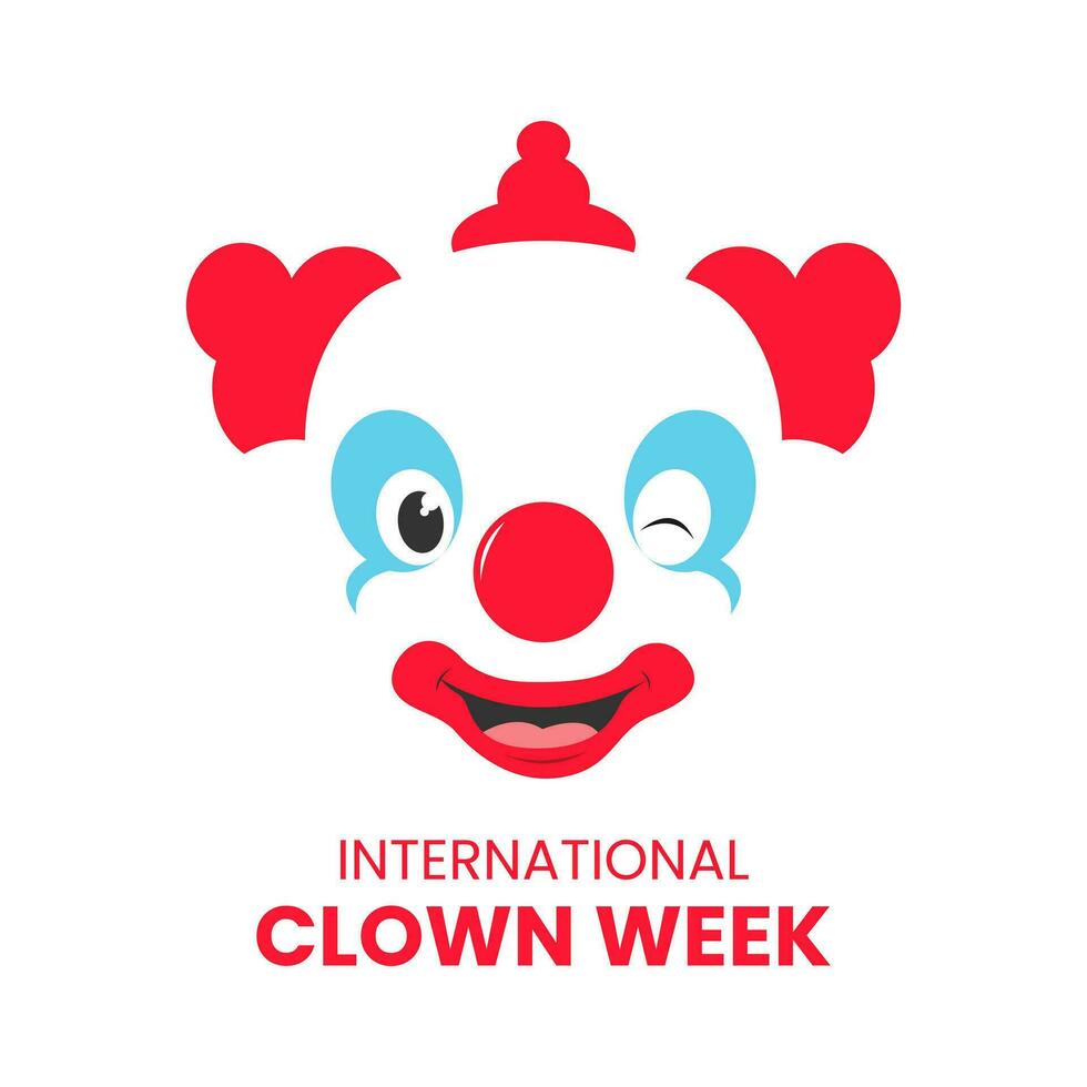 Vector graphic of clown face cartoon good for international clown week celebration