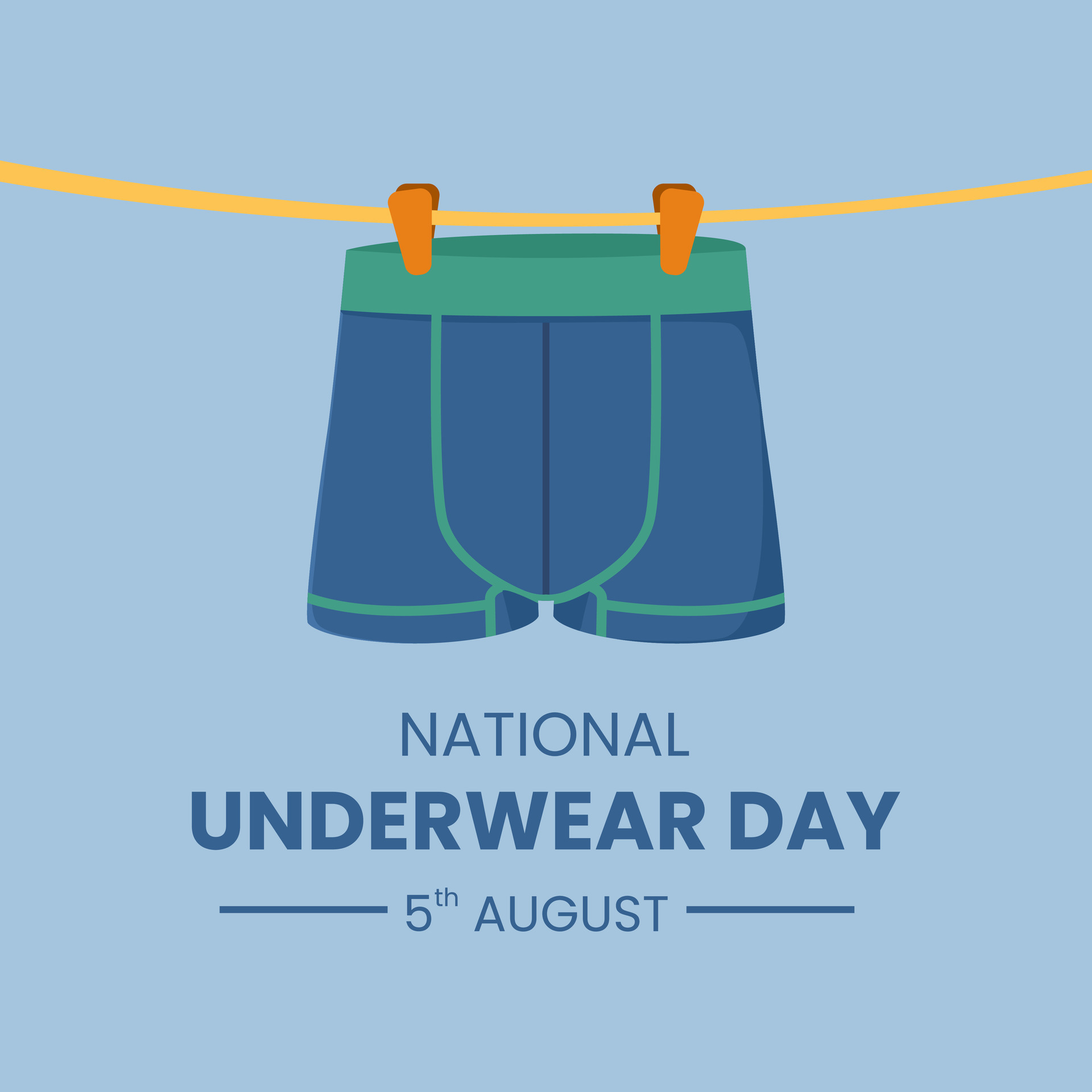 Vector graphic of National Underwear Day on 05 August 26593939 Vector Art  at Vecteezy