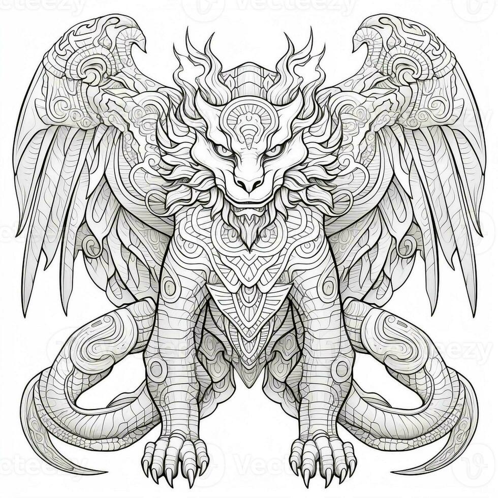 Chimera Coloring Pages For Adults photo