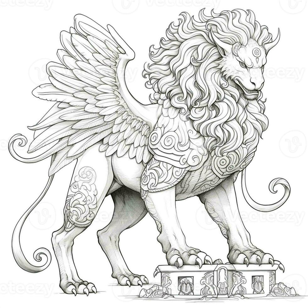 Chimera Coloring Pages For Adults photo