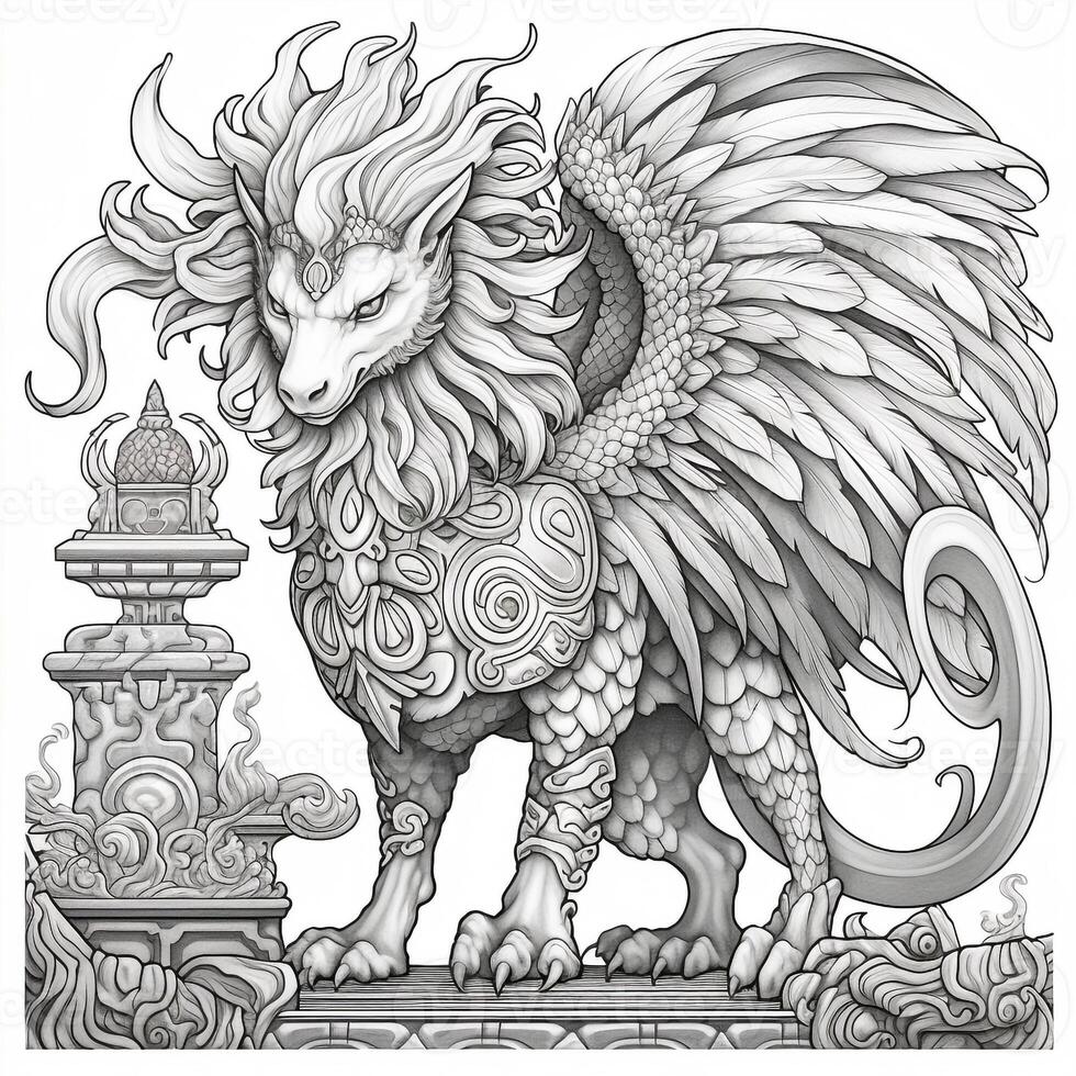 Chimera Coloring Pages For Adults photo