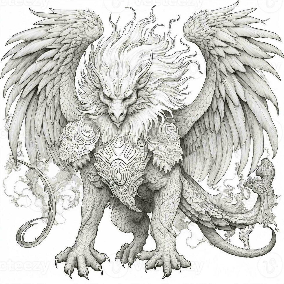 Chimera Coloring Pages For Adults photo