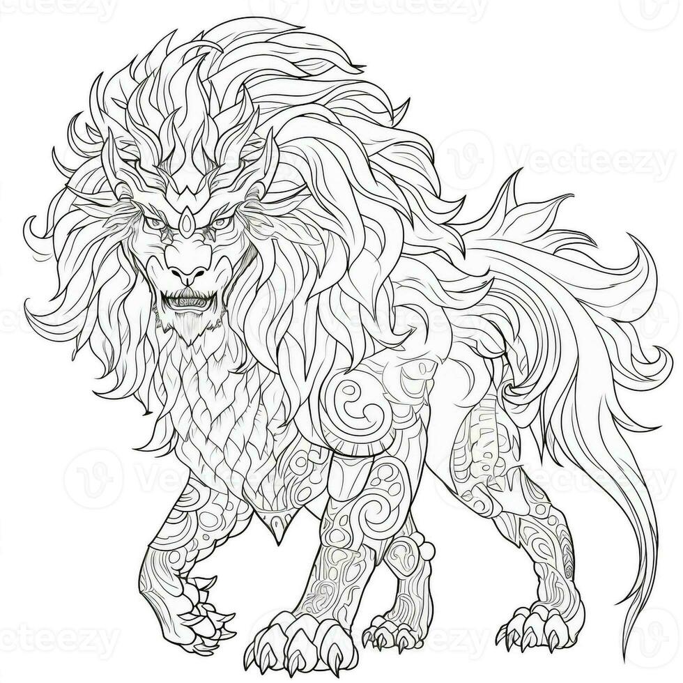 Chimera Coloring Pages For Adults photo