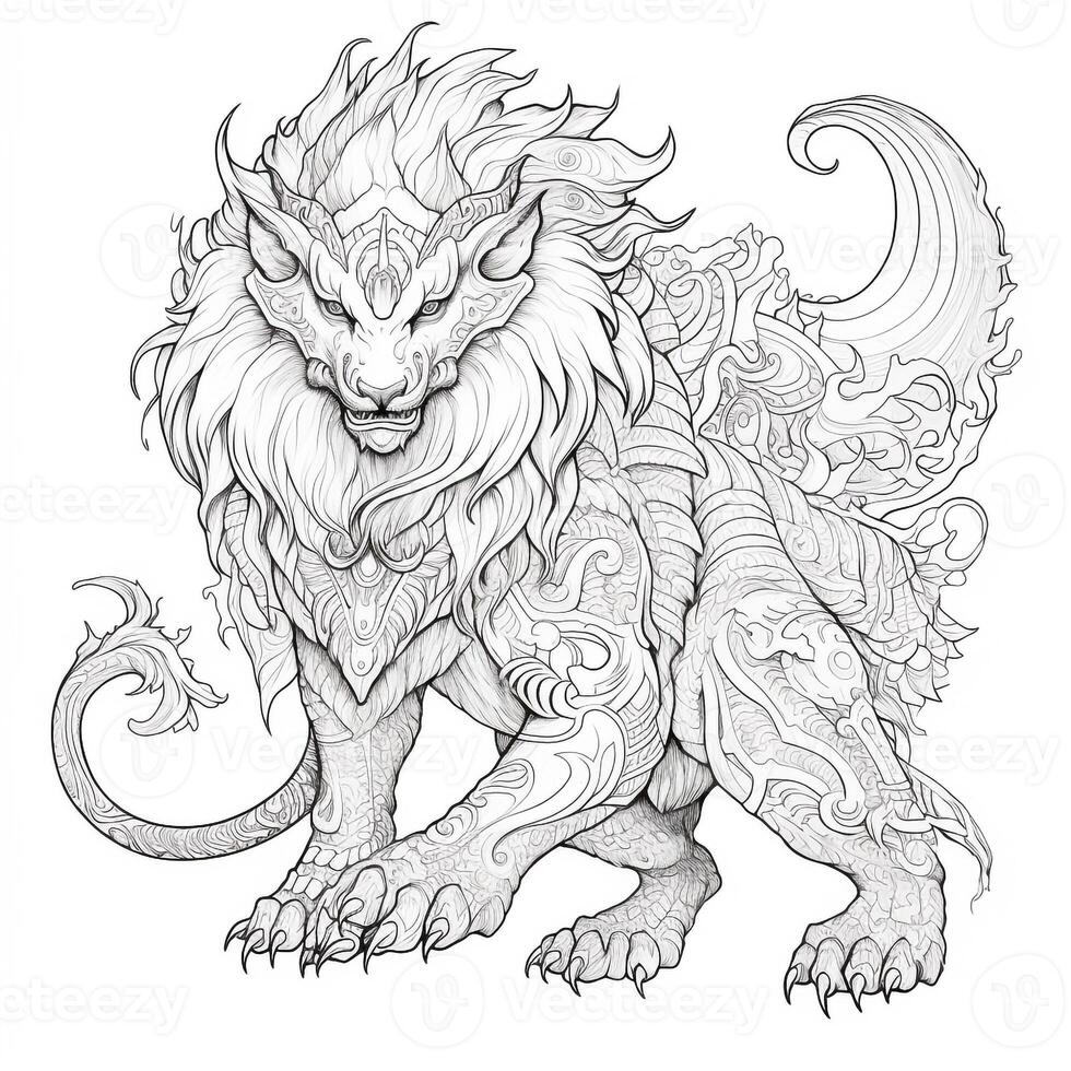 Chimera Coloring Pages For Adults photo