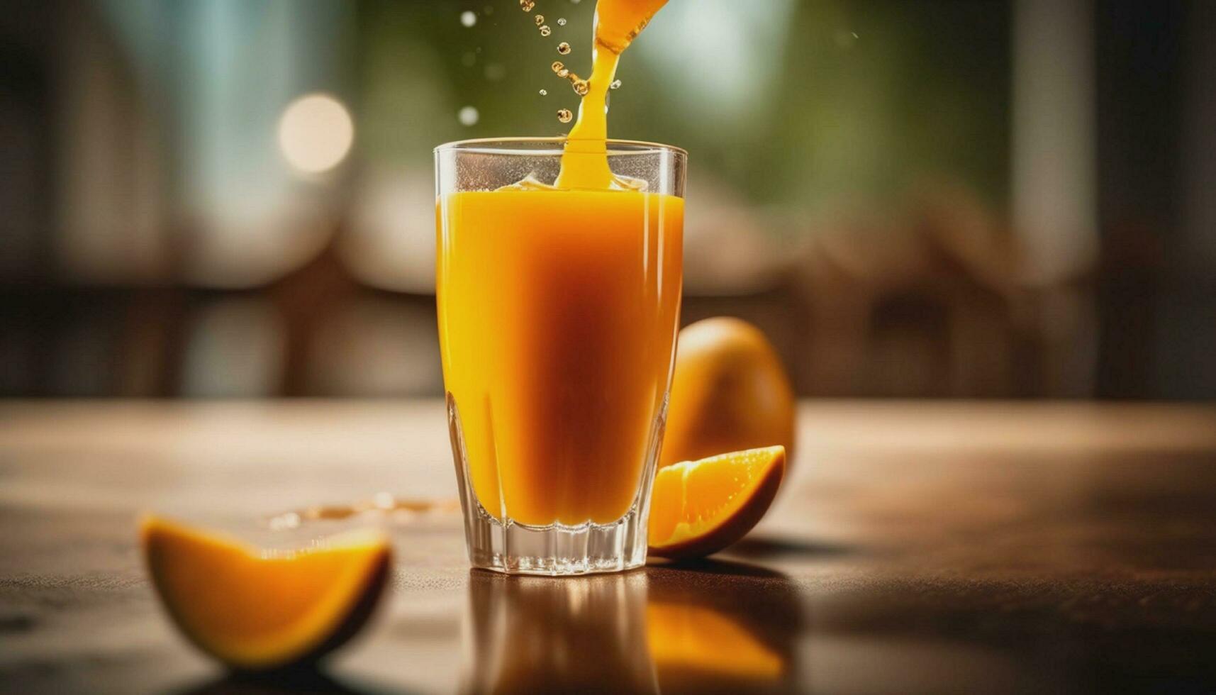 orange juice with splash photo