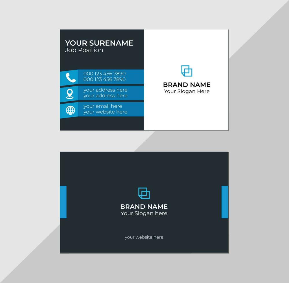 Creative and professional business card or visiting card design Free Vector