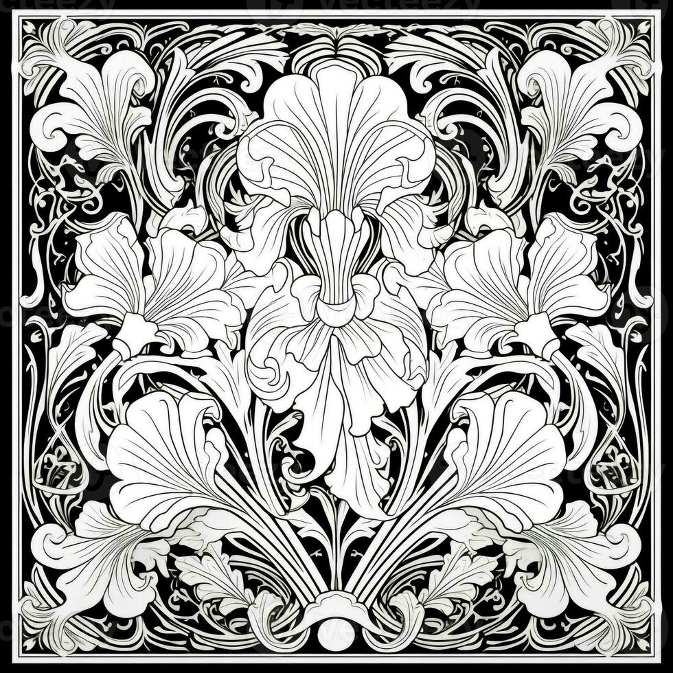 Art Nouveau Coloring Page photo