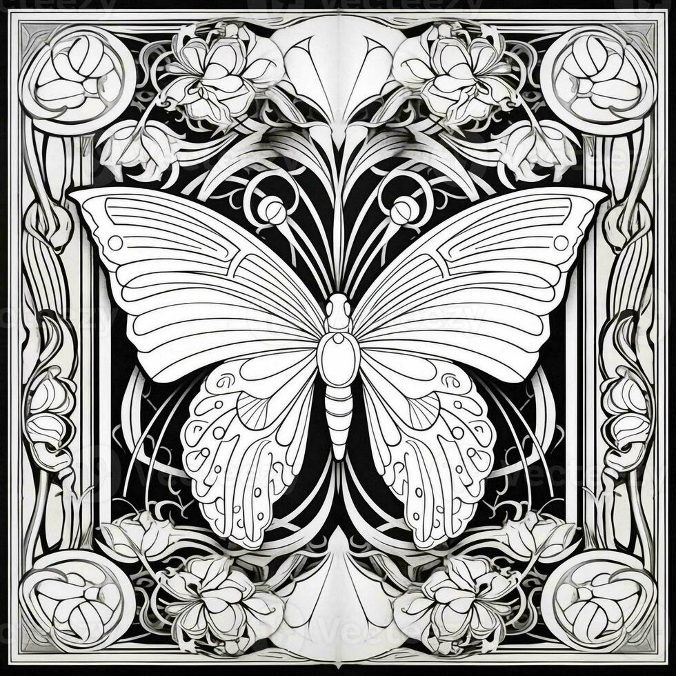 Art Nouveau Coloring Page photo