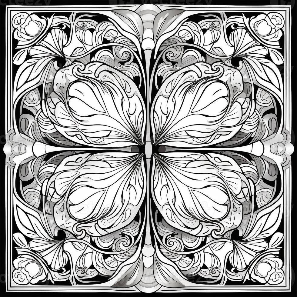 Art Nouveau Coloring Page photo