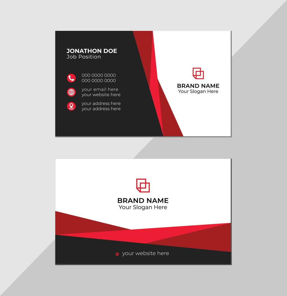 Creative and professional business card or visiting card design Free Vector