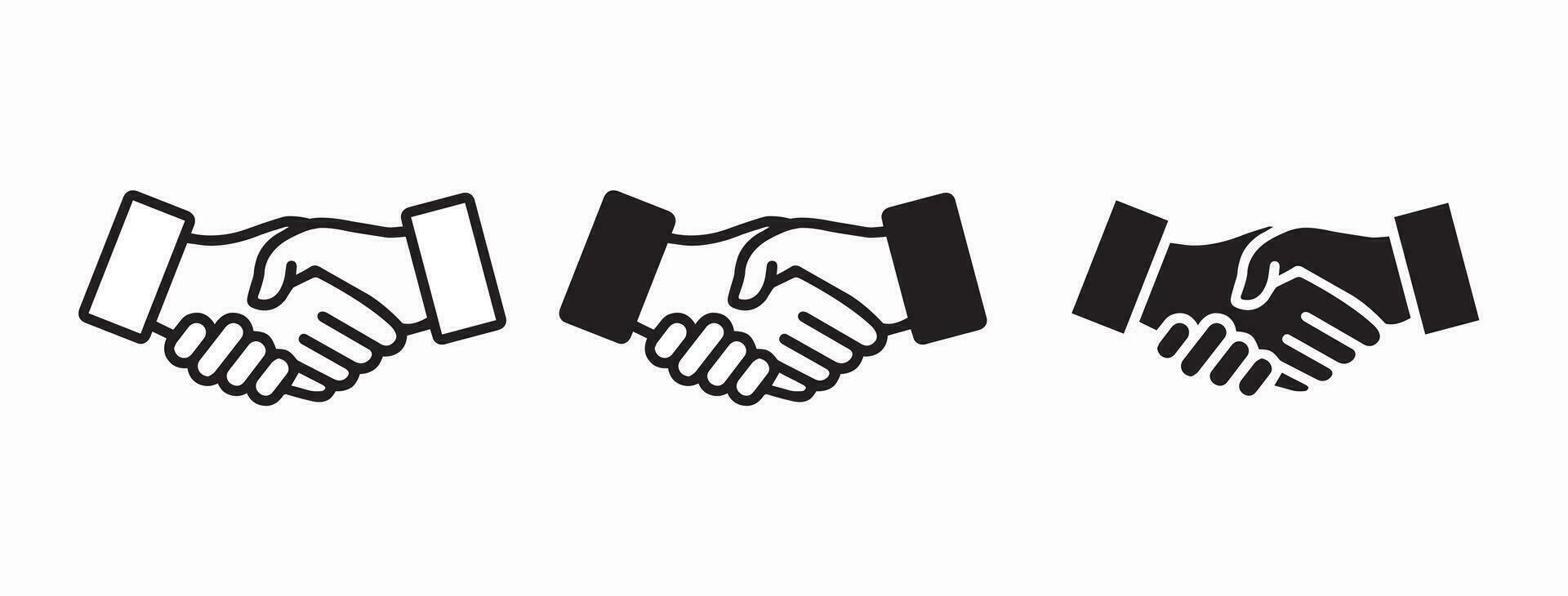 Business handshake vector icon Free Vector