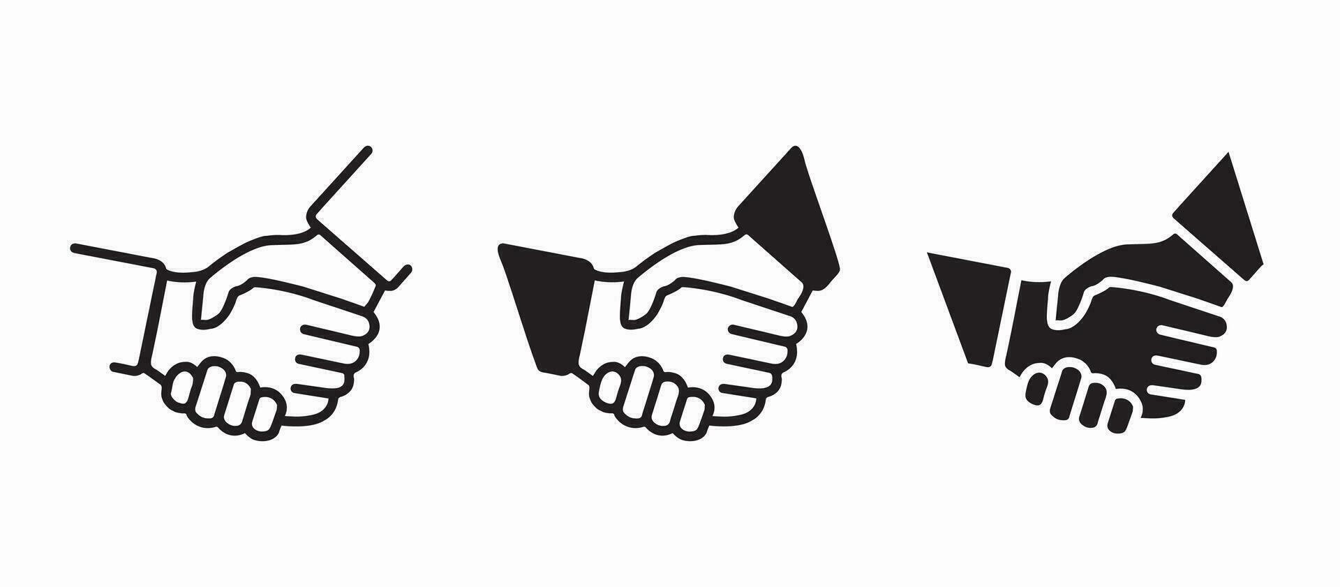 Business handshake vector icon Free Vector