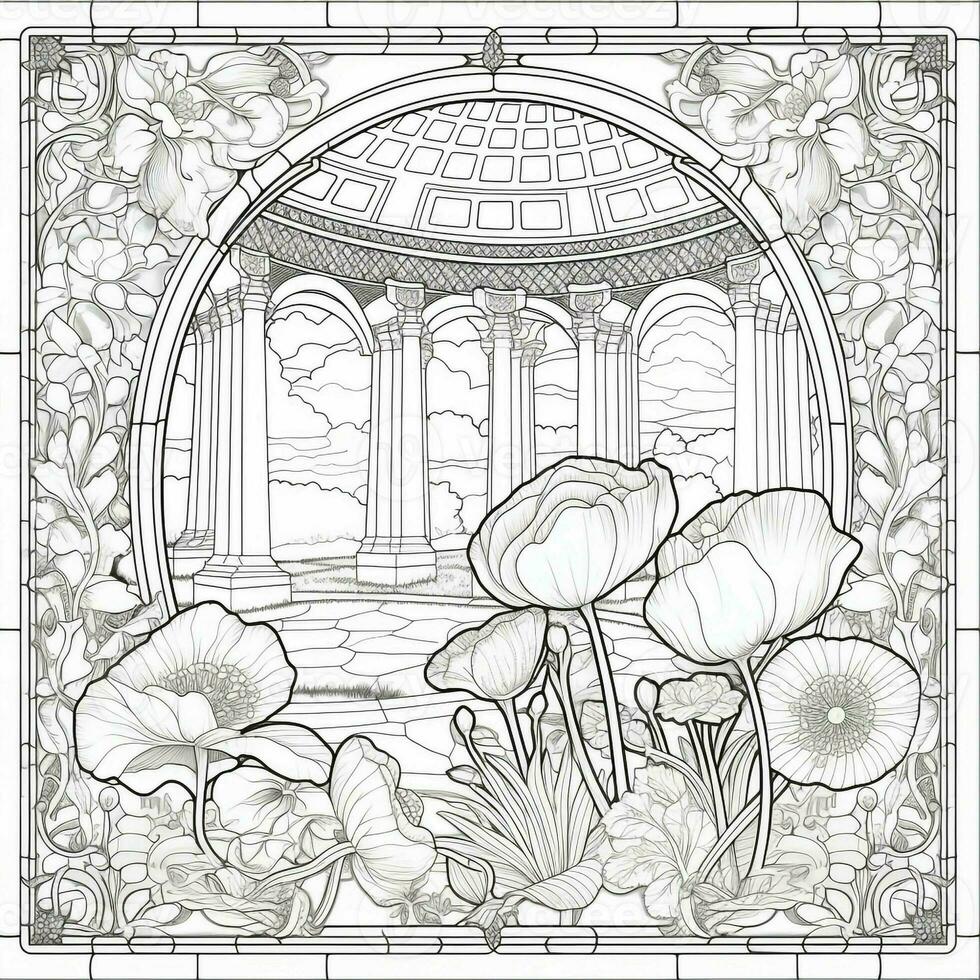 Art Nouveau Coloring Page photo