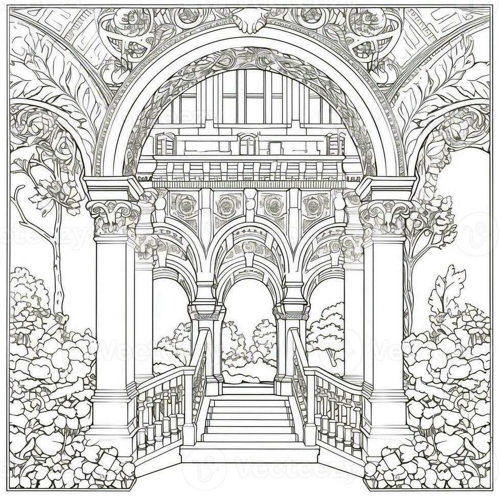 Art Nouveau Coloring Page photo