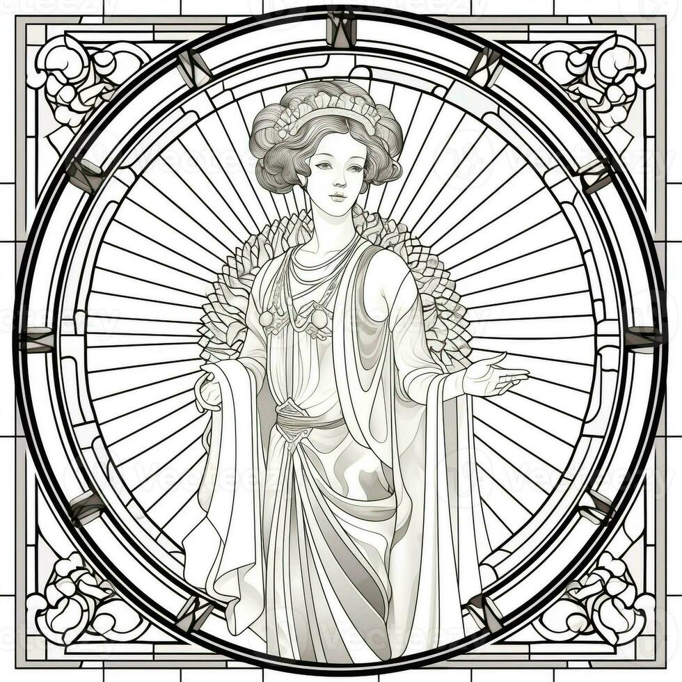 Art Nouveau Coloring Page photo