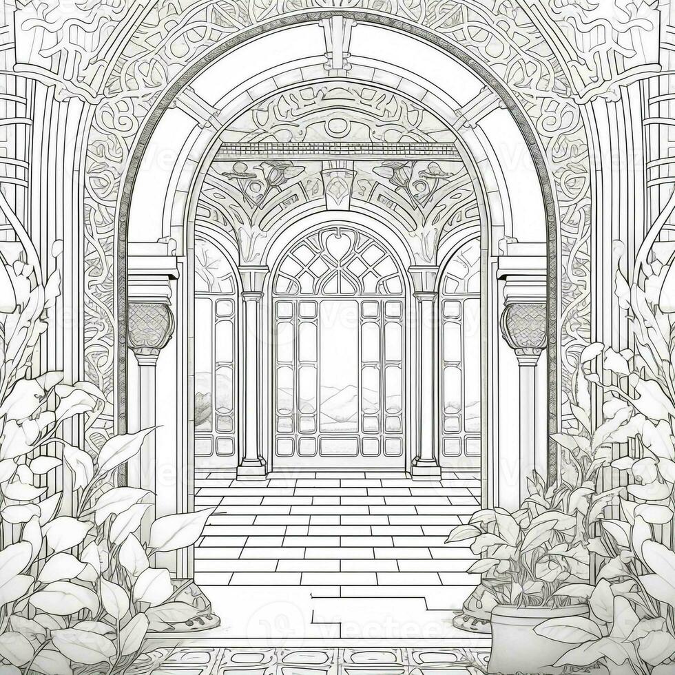 Art Nouveau Coloring Page photo