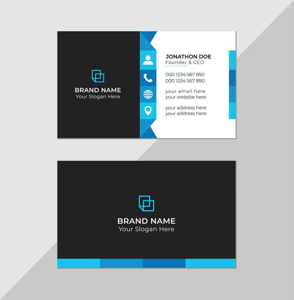 creativo y profesional negocio tarjeta o visitando tarjeta diseño gratis vector