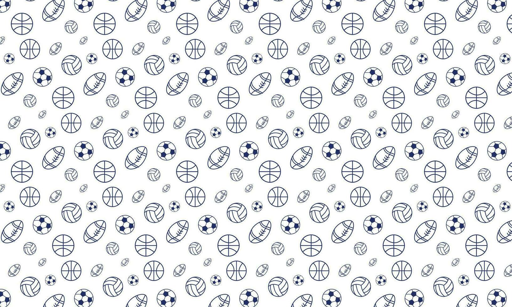 Sports Seamless Pattern Background. Seamless ball pattern concept Free Vector. vector